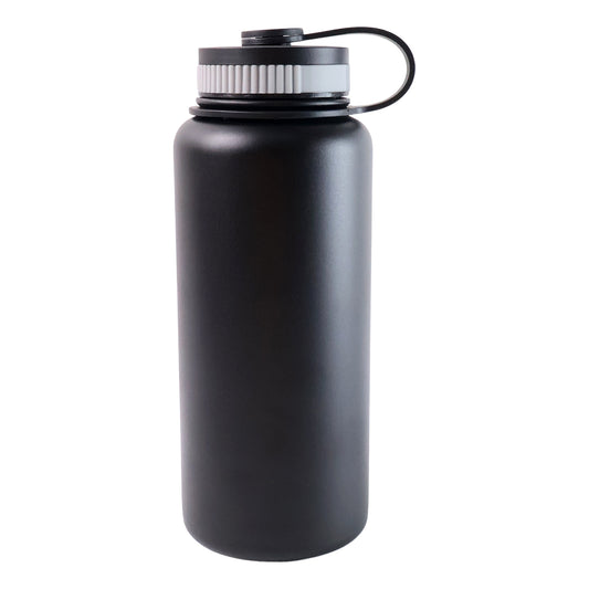 Blackstainless Steel Double Wall Vacuum-Insulated Drink Water Bottle (1000 Ml)