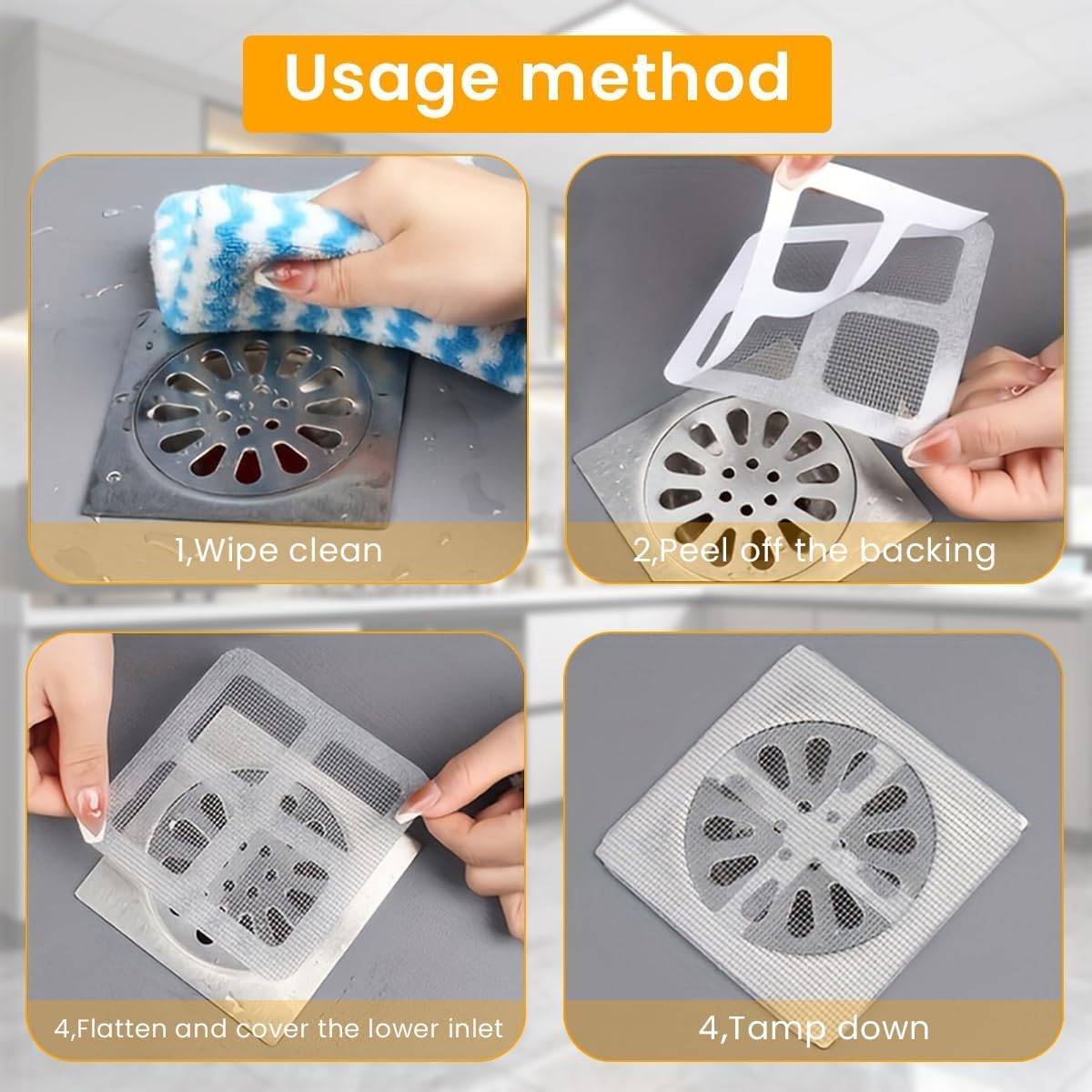 Shower Drain Stickers for Bathroom, Bathtub and Kitchen - Buy 5/10/20 Get 5/10/20 Free🔥