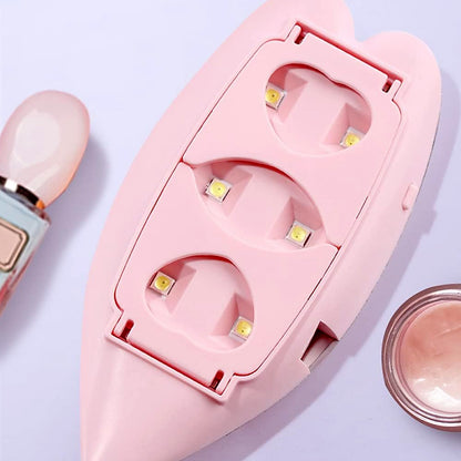 Mini Nail Lamp 6W 6 Led Uv Nail Dryer With Usb Cable For Gel Nail Polish Nail Art Tools For Starters Home Diy Professionals Salon Manicure (1 Pc)