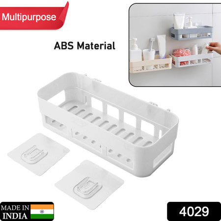 Abs Plastic Shower Corner Caddy Basket Shelf Rack With Wall Mounted Suction Cup For Bathroom Kitchen