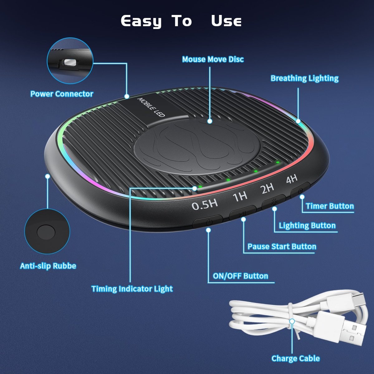 Mobile LED Automatic LED Mouse Mover Device Undetectable Mouse Jiggers