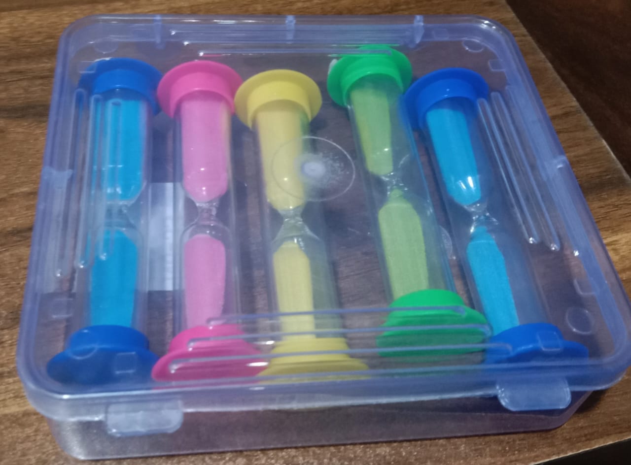 Sand Timer Plastic Hourglass Sand Glass Toy Sand Clock For Kitchen Office School And Brushing Teeth For Bathroom Timer Clock Children Hourglass Sand Glass Toothbrush Household Sand Clock (3 Min Approx  5 Pc)