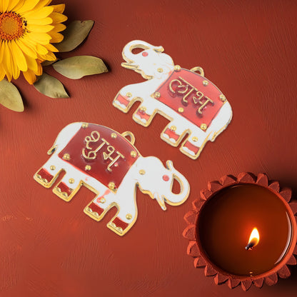 Shubhlabh Elephant Decorative Wall Hangings (2 Pc)