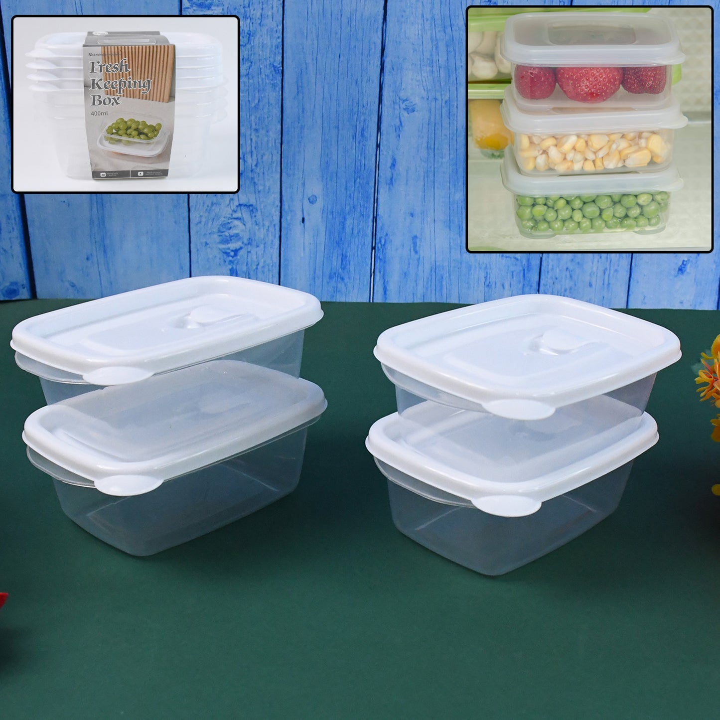 Foodstorage Containers-Microwave (4 Pc400Ml)