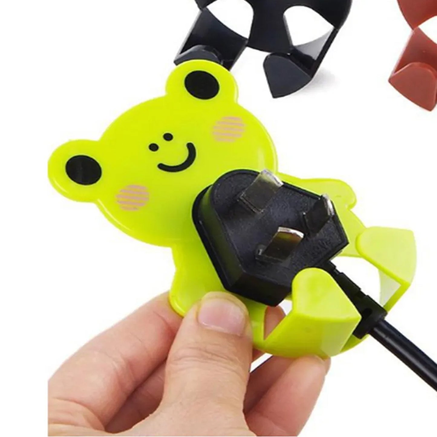 Plastic Adhesive Cable Plug Hook Bathroom Power Plug Socket Holder For  Office Home And Restaurant Use 2 Pc Set