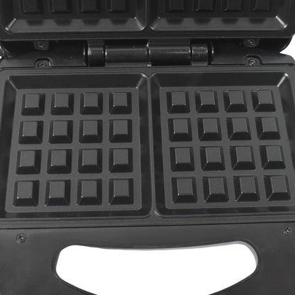 Waffle Maker Makes 2 Square Shape Waffles Non-Stick Plates Easy To Use With Indicator Lights