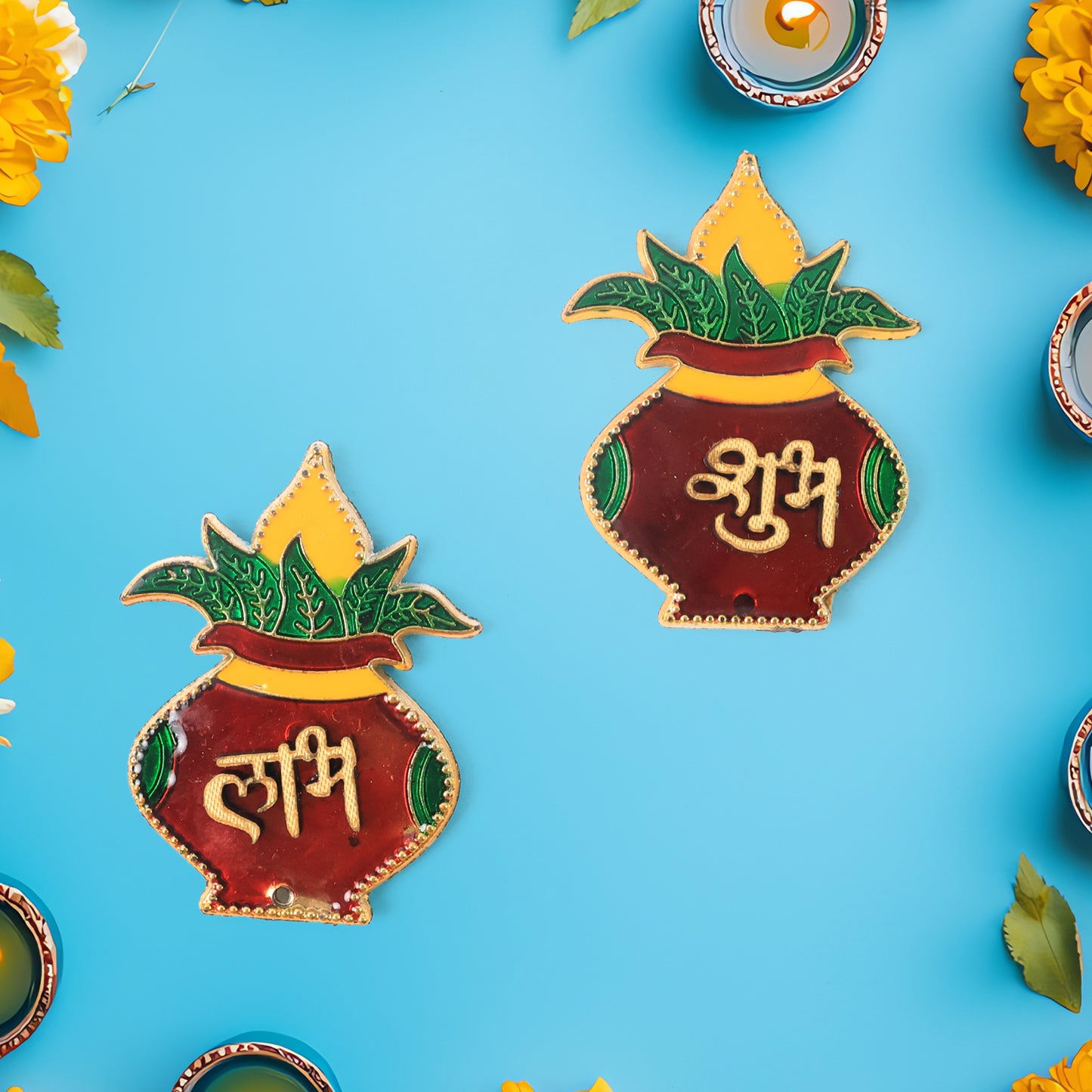 Shubhlabh Kalash Shaped Wall Hangings (2 Pc)