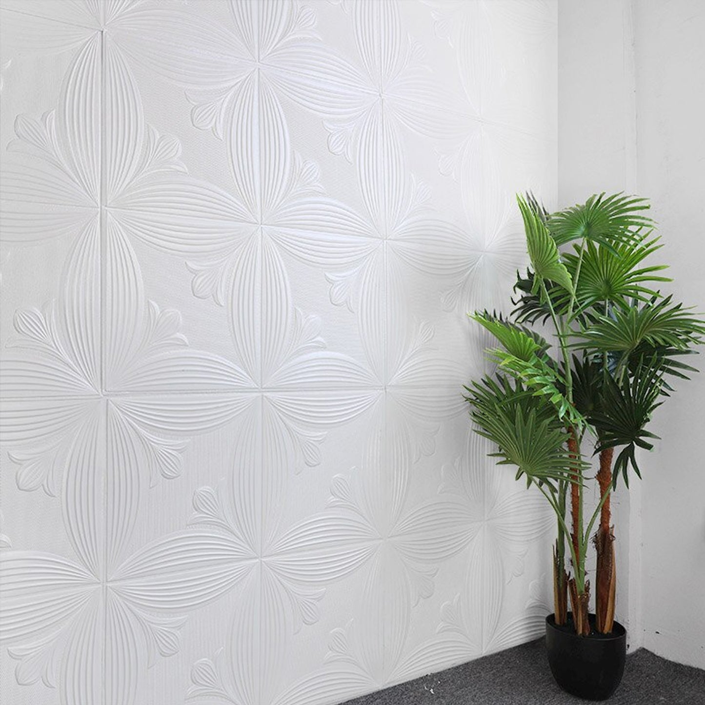 Wallpaper 3D Foam Wallpaper Sticker Panels I Ceiling Wallpaper For Living Room Bedroom I Furniture Door I Foam Tiles (Square Design)