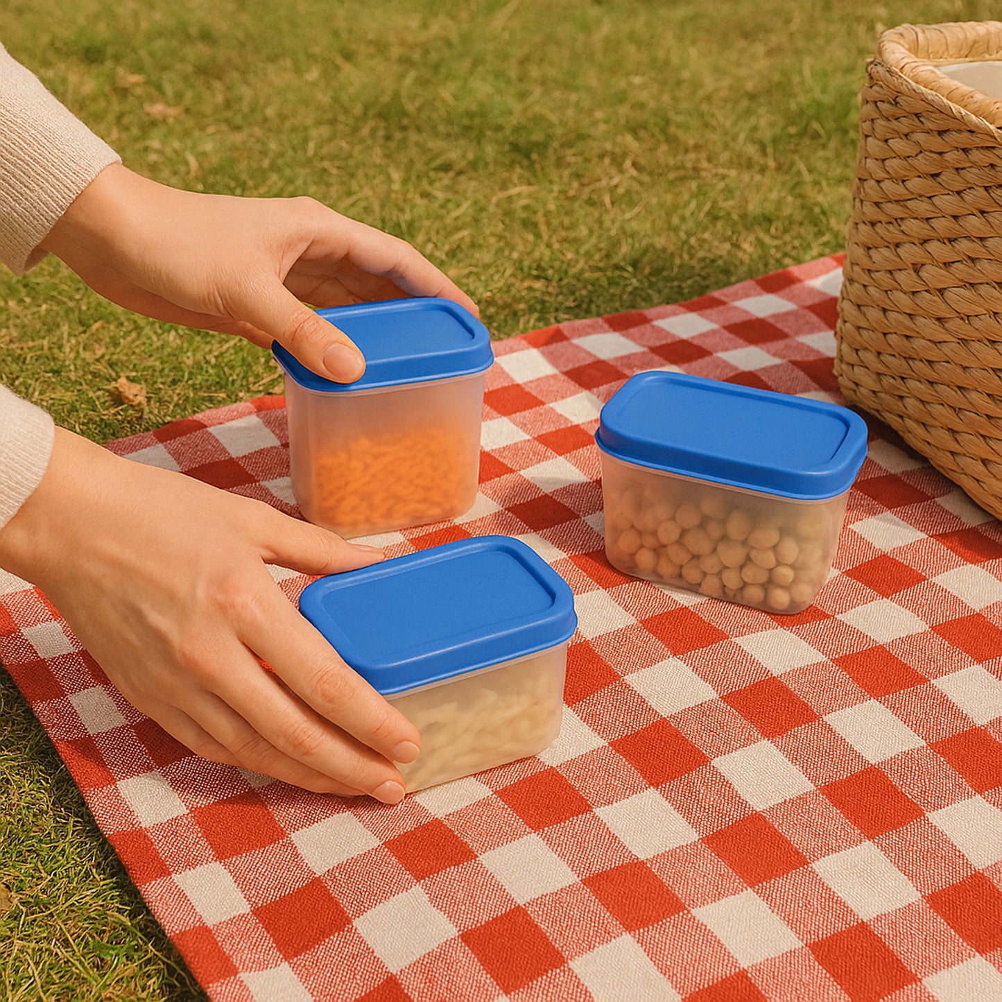 Apexglory Plastic Storage Container Box Set (4 Pc)