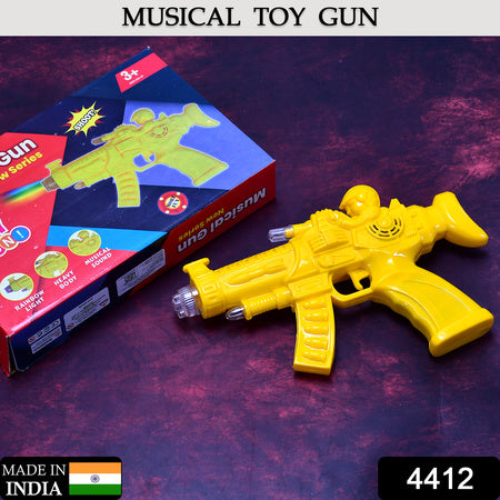 Concept Musical Transparent Glow Gear Gun With Rainbow Light ( 1 Pcs )
