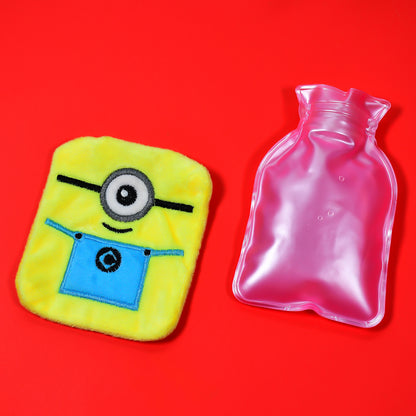 Minions Small Hot Water Bag With Cover For Pain Relief Neck Shoulder Pain And Hand Feet Warmer Menstrual Cramps.
