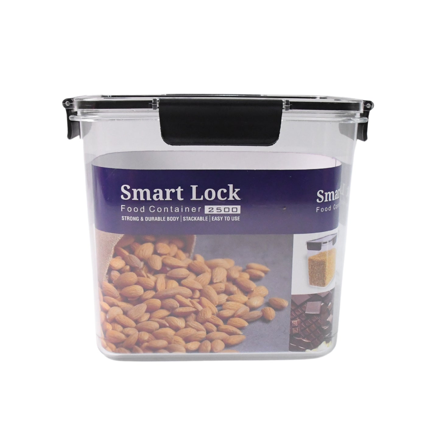 Foodstorage Container Airtight Plastic Container With Easy Snap Lids (2500Ml  1 Pc)