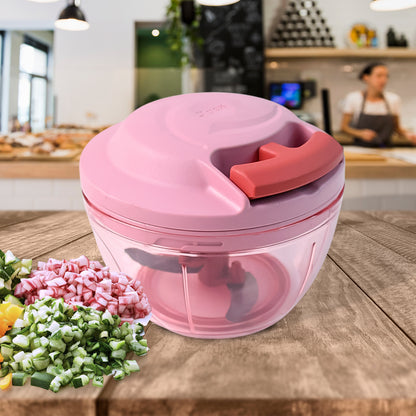 Apexpower-X Triple Stainless Steel Blades And Hand-Pull Vegetable Chopper (500Ml)