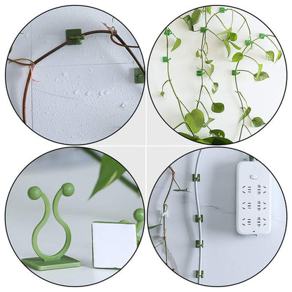 Plantclimbing Wall Fixture Clip Self-Adhesive Hook (200 Pcs Set)