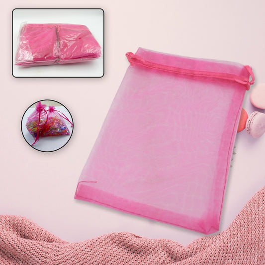 Organza Gift Bags Small Mesh Bags Drawstring Gift Bags Christmas Drawstring Organza Gift Bags Wedding Party Festival Gift Bags (100 Pcs Set)