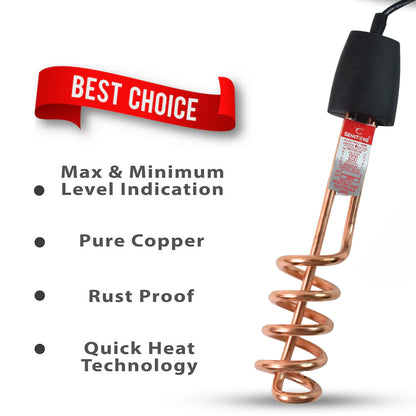 Immersion Water Heater Rod  High-Performance Copper Heating Element With Shockproof Handle
