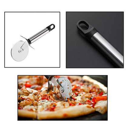 Stainless Steel Pizza Cutter Pastry Cake Slicer Sharp Wheel Type