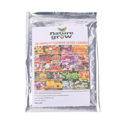 Seeds20 Varieties Of Flower Seeds Combo (1 Pkt  20 Varieties)