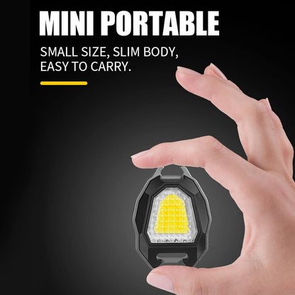 Portable Triangular Shaped Emergency Camping Flashlight With Cigarette Lighter Lumens Rechargeable Waterproof Portable Led Light Camping Keychain 6Lighting Modes With Strong Magnet 3 Color Lighting For Travel Camping Walking
