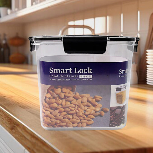 Foodstorage Container Airtight Plastic Container With Easy Snap Lids (2500Ml  1 Pc)