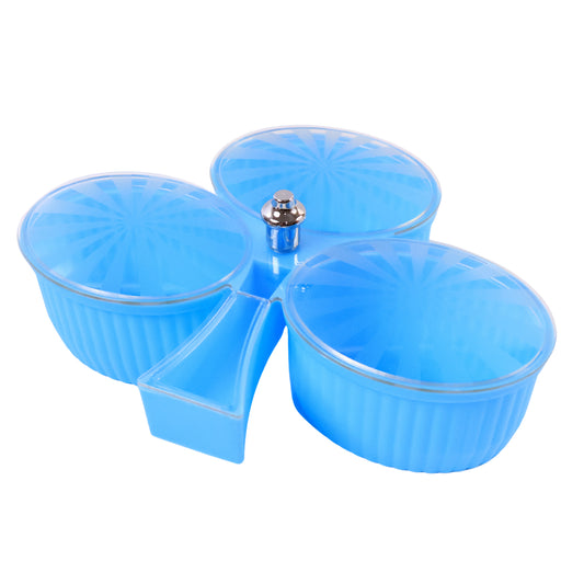 Premium 3-Compartment Revolving Dry Fruit Box (1 Pc)