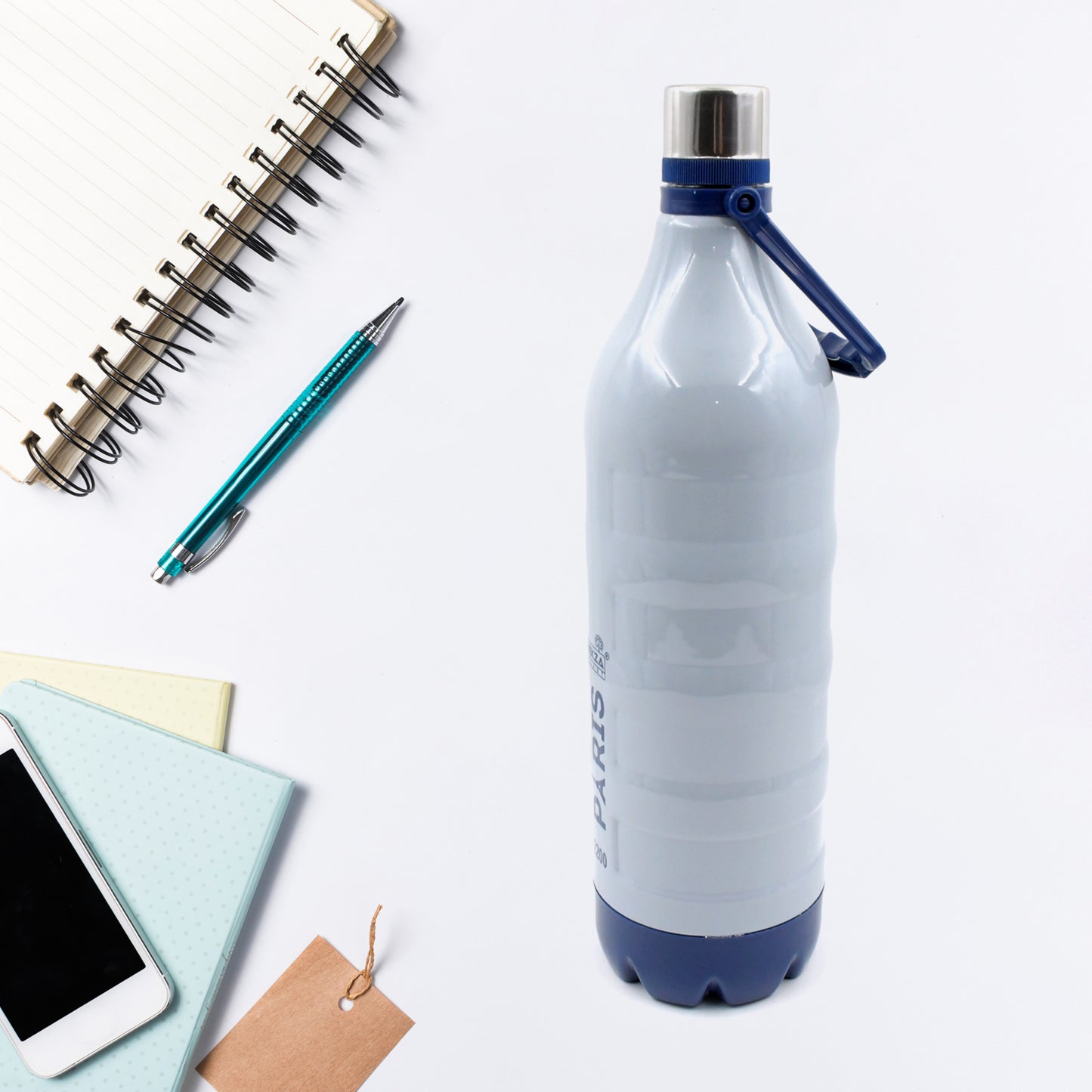Plastic Sports Insulated Water Bottle With Handle Easy To Carry High Quality Water Bottle Bpa-Free  Leak-Proof For Kids School For Fridge Office Sports School Gym Yoga (1 Pc 1500Ml 2200Ml)