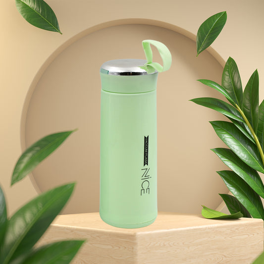 Outdoor Sport Water Bottle 400Ml Leak Proof Bpa-Free For Travel Cold And Hot Water Glass Water Bottle With Daily Water Intake For Gym And Children (Moq -100 Pc)