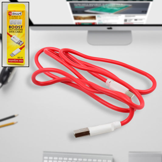 Typec Data Cable Fast Charging Data Cable (1000 Mm  65W  1 Pc)