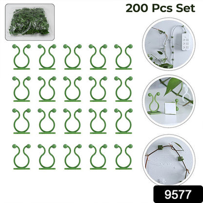 Plantclimbing Wall Fixture Clip Self-Adhesive Hook (200 Pcs Set)