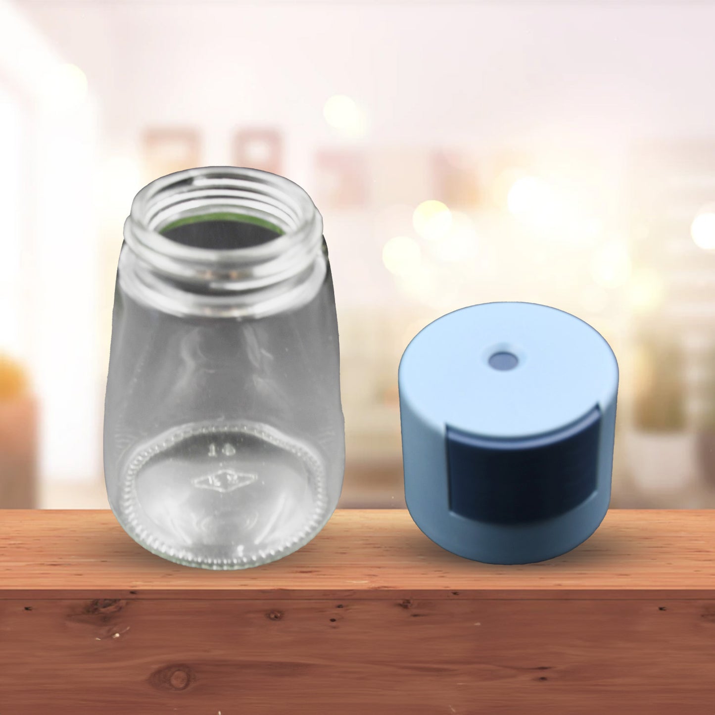 Galss Salt Bottle Salt Dispenser Glass Salt Shaker Pack Of 4 Seasoning Shaker Precise Quantitative 0.5G For Home Cooking Picnic Camping Ration Salt Shakers