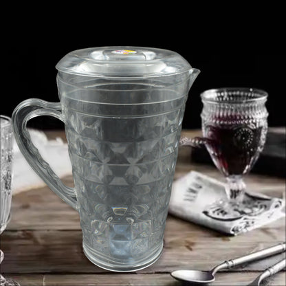 Mocktail Pet Jug  Plastic Jug With Lid Drinking Beverage Jag Transparent Tableware  Reusable Bpa Free Plastic Water Jug For Home Use Perfect For Home Restaurants
