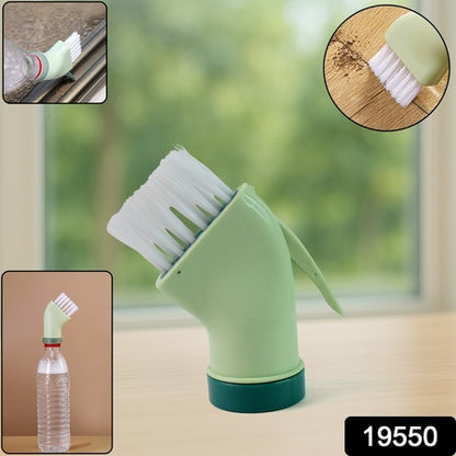 Multipurpose Bottle-Connectable Cleaning Brush With Built-In Scraper (1 Pc)