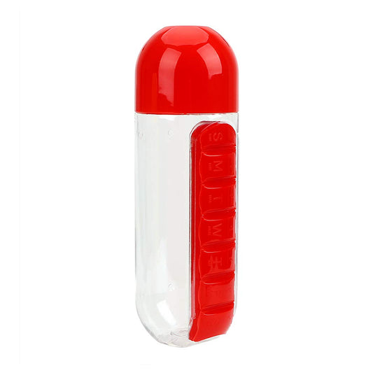 Waterbottle With Built-In 7-Day Pill Organizer Approx 900Ml (1 Pc)