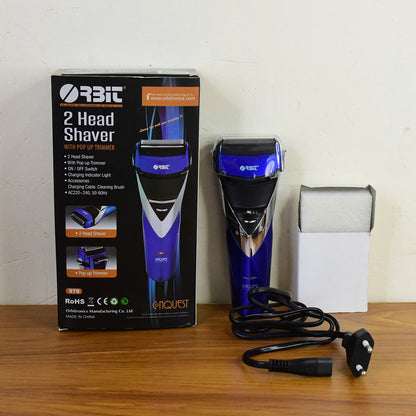 Orbitrechargeable Electric Foil Shaver 2 Head Shaver With Pop Up Trimmer (1 Pc)