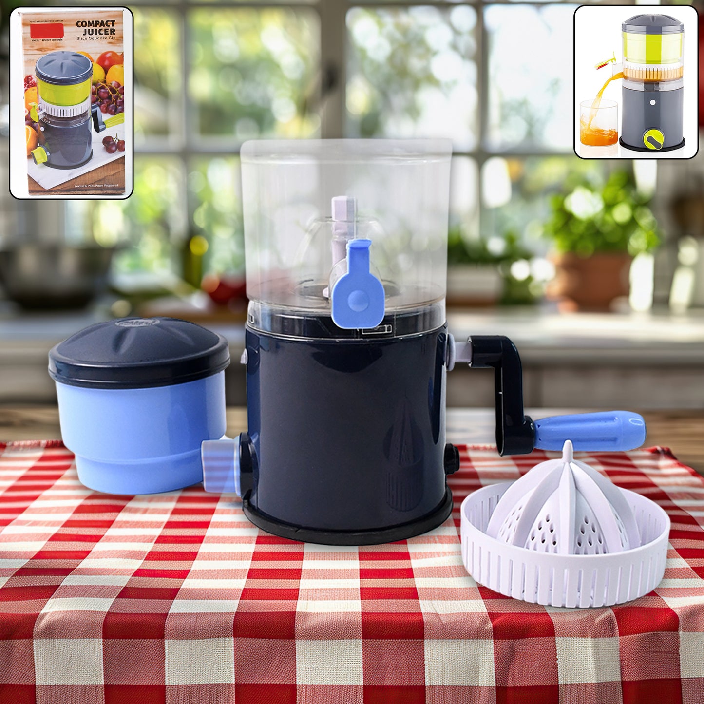 Rituhand Operated Compact Manual Juicer (Multicolor  1 Pc)