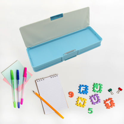 Double Sided Magnetic Geometry Box Pencil Box With Calculator For Boys Art Plastic Pencil Box  For Girls And Boys