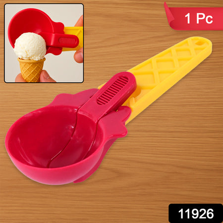 1 Piece Plastic Ice Cream  Watermelon Scooper With Trigger Dipper