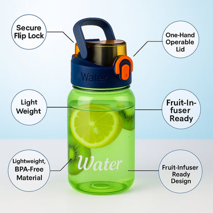 Greenleak-Proof Portable Fruit Infuser Water Bottle Approx 600Ml (1 Pc)