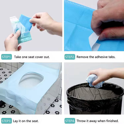 Disposable Toilet Seat Covers  Waterproof Isolation Disposable Toilet Seat Cushion (10 Pcs Set)