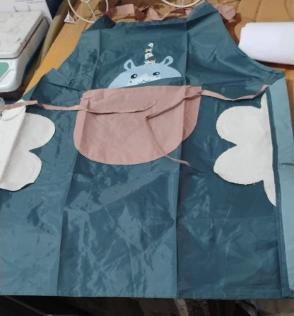 Cutecartoon Animal Design Kitchen Apron (1 Pc)