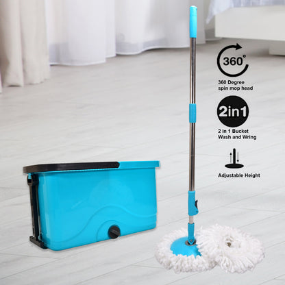 Quick Spin Mop Plastic Spin Bucket Floor Cleaning Easy Wheels  Big Bucket Floor Cleaning Mop With Bucket