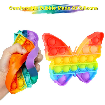 Pop Fidget Toy Push Pop Bubble Fidget Sensory Toy For Kids And Adults Fidget Popper Stress Reliever Sensory Fidget Poppers (Butterfly  Car Shape  1 Pc)