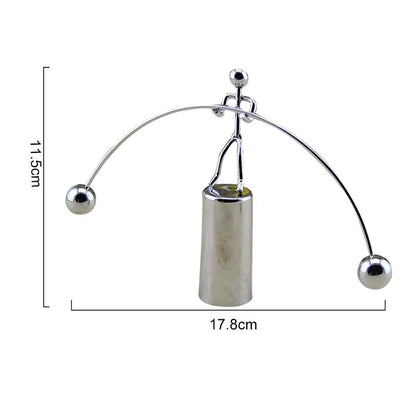 Mini Steel Balance Toy Decoration Pendulum Newton Cradle Balance Ball Tumbler Desk Toy Metal Man Home Home Decoration Crafts