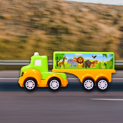 Small Green And Yellow Toy Truck.