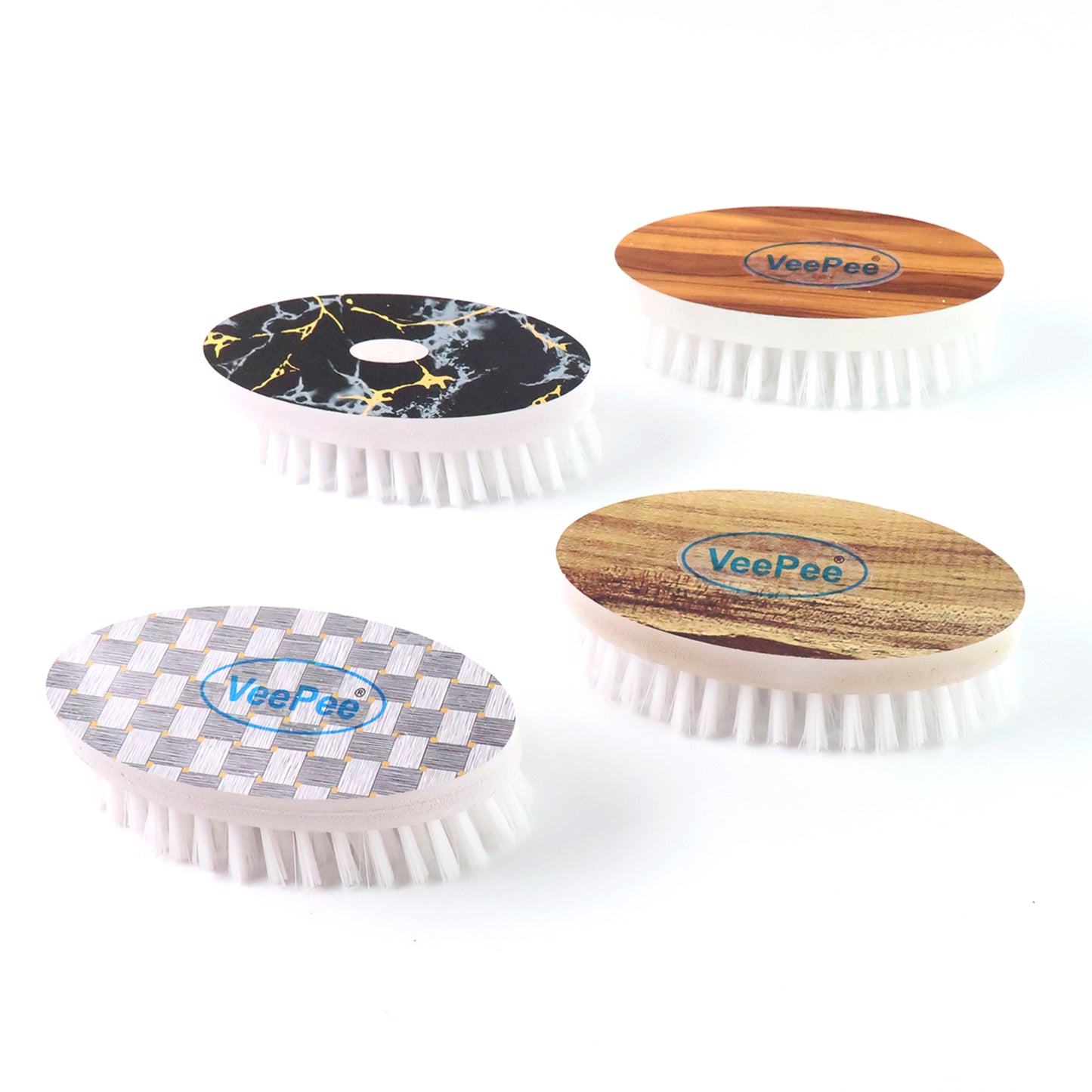 Veepee Oval Cloth Washing Brush Set (4 Pc)