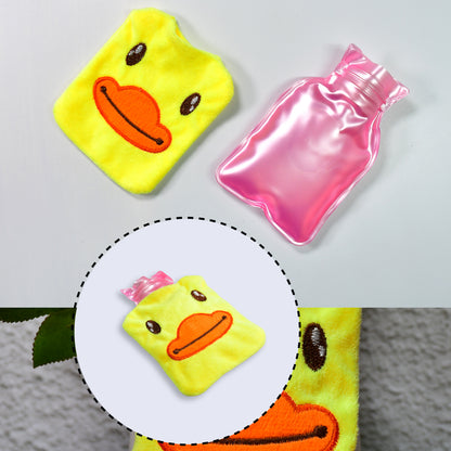 Yellow Duck Small Hot Water Bag With Cover For Pain Relief Neck Shoulder Pain And Hand Feet Warmer Menstrual Cramps.