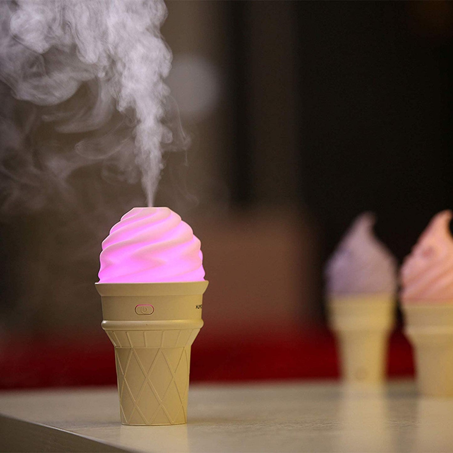 Ice Cream Cone Shape Air Freshener Humidifier (1Pc  Pink)