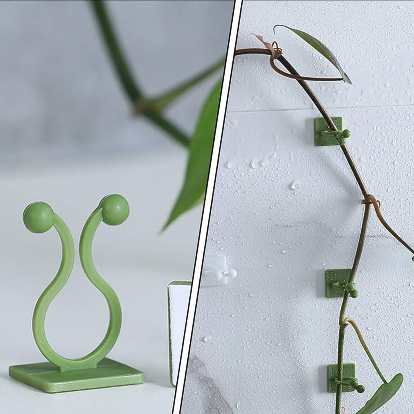 Plantclimbing Wall Fixture Clip Self-Adhesive Hook (200 Pcs Set)