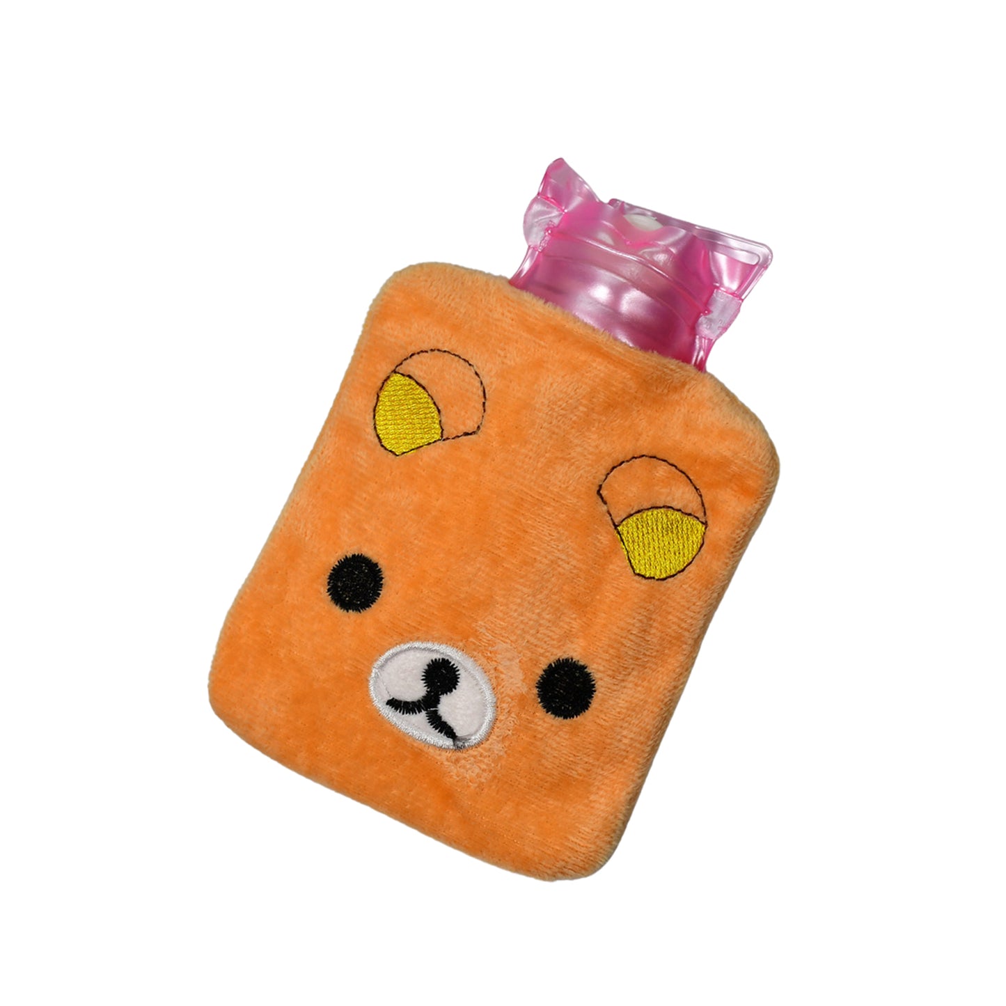 Orange Panda Small Hot Water Bag With Cover For Pain Relief Neck Shoulder Pain And Hand Feet Warmer Menstrual Cramps.