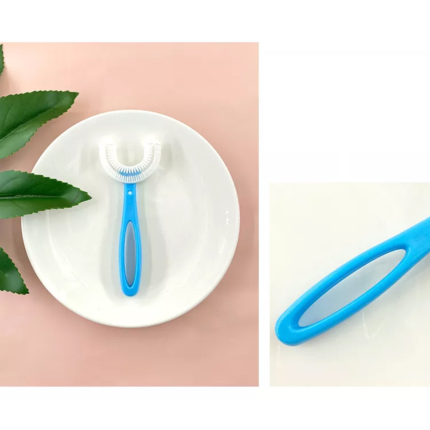 U-Shaped Toothbrush For Kids Manual Whitening Toothbrush Silicone Brush Head For Kids Children Infant Toothbrush For 2-6 Years